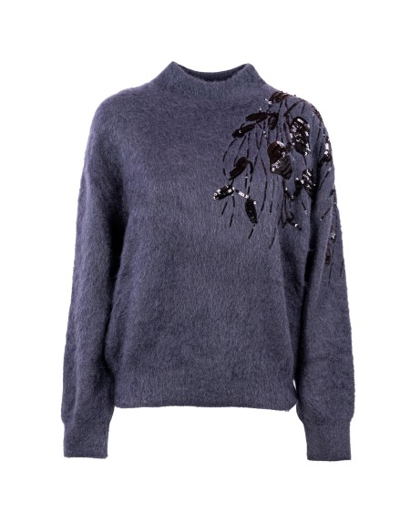 Shop BRUNELLO CUCINELLI  Pull: Brunello Cucinelli maglia in mohair, lana e seta con Dazzling Ramage Embroidery.
Collo alto.
Spalla abbassata.
Manica ampia.
Maglia rasata.
Composizione: 28% MOHAIR, 26% LANA VERGINE, 20% POLIAMMIDE, 13% CASHMERE, 8% LANA, 5% SETA.
Fabbricato in Italia.. MBP143704-C8901